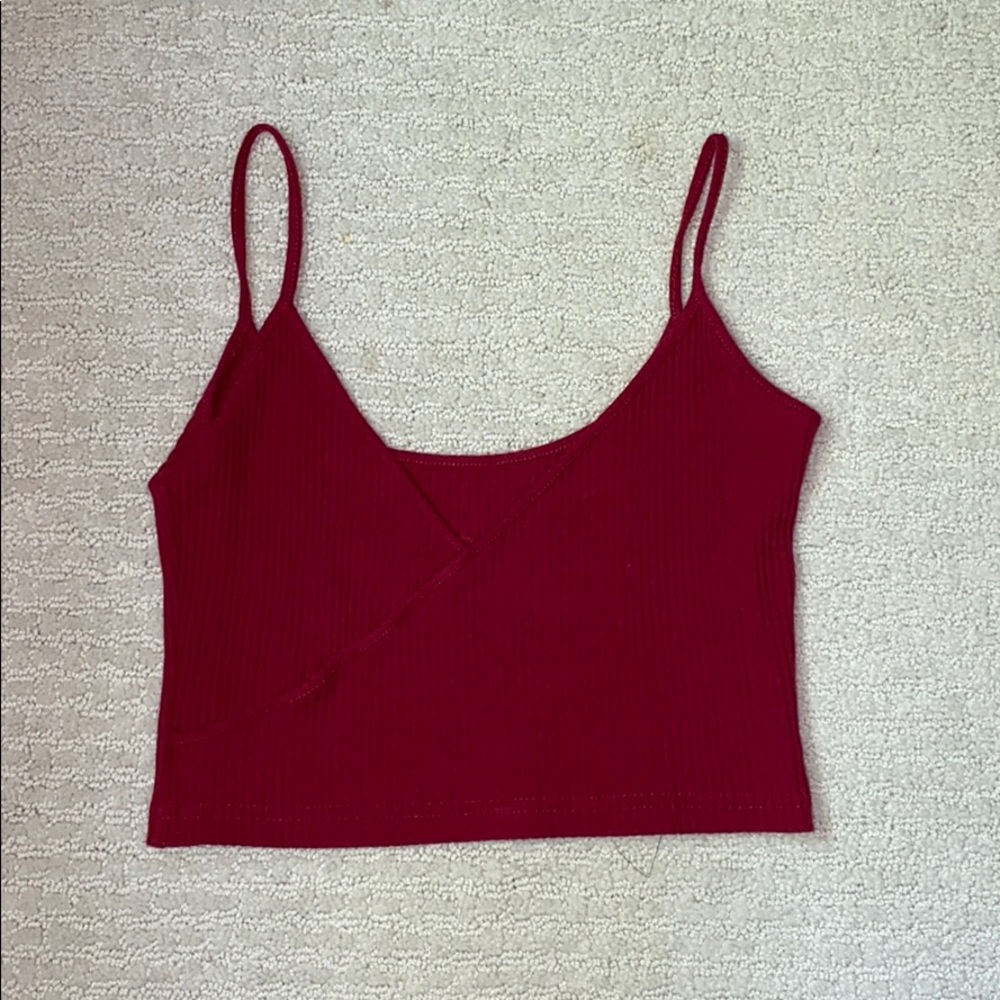 Red crop top